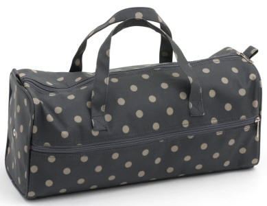 Charcoal Polka Dot Matt PVC Bag