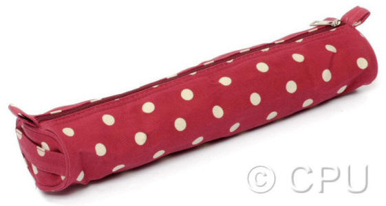 Red with White Spots Knitting Pin Bag