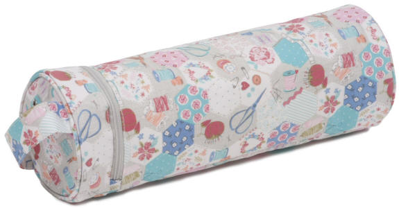 Cameo Floral Blue PVC Yarn & Needle Holder 