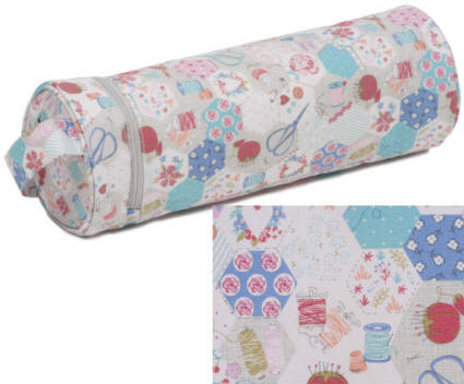Cameo Floral Blue PVC Yarn & Needle Holder 