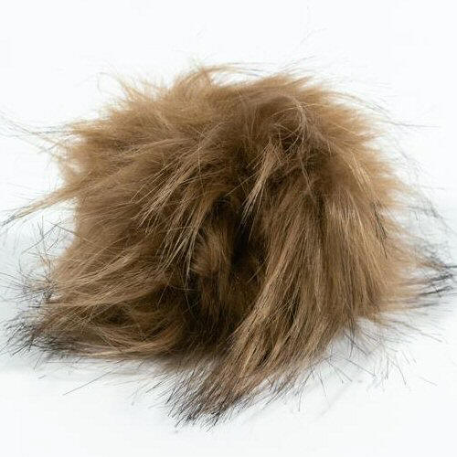 Taupe Faux Fur 15cm Pompom
