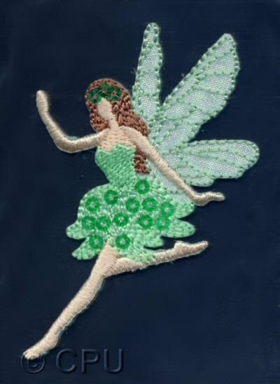 Green Fairy with Brown Hair 