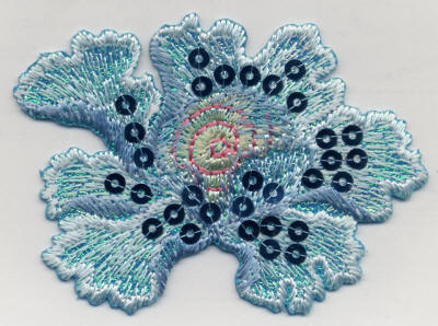 Sequin Blue Flower 