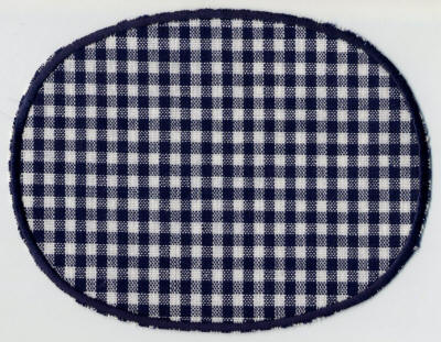 Navy Gingham with Edging Patch 
